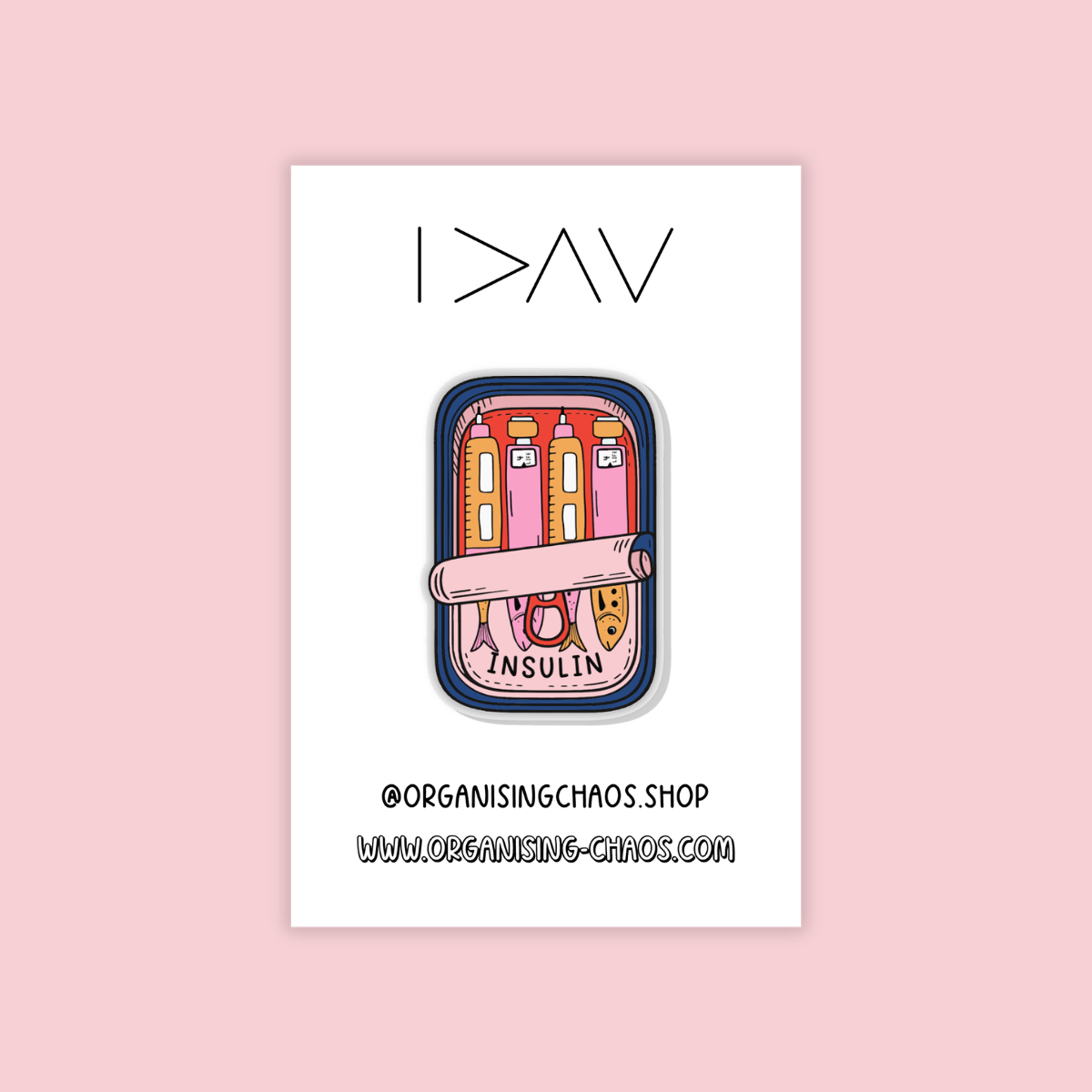 Insulin Sardines Pin Badge