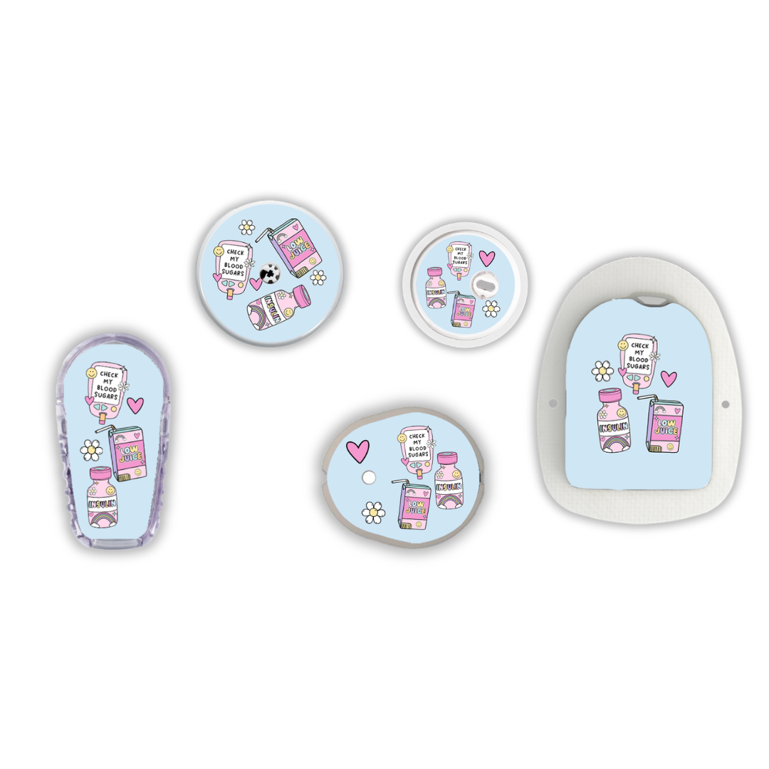 Brighten Your Diabetic Device Sticker 4 Pack