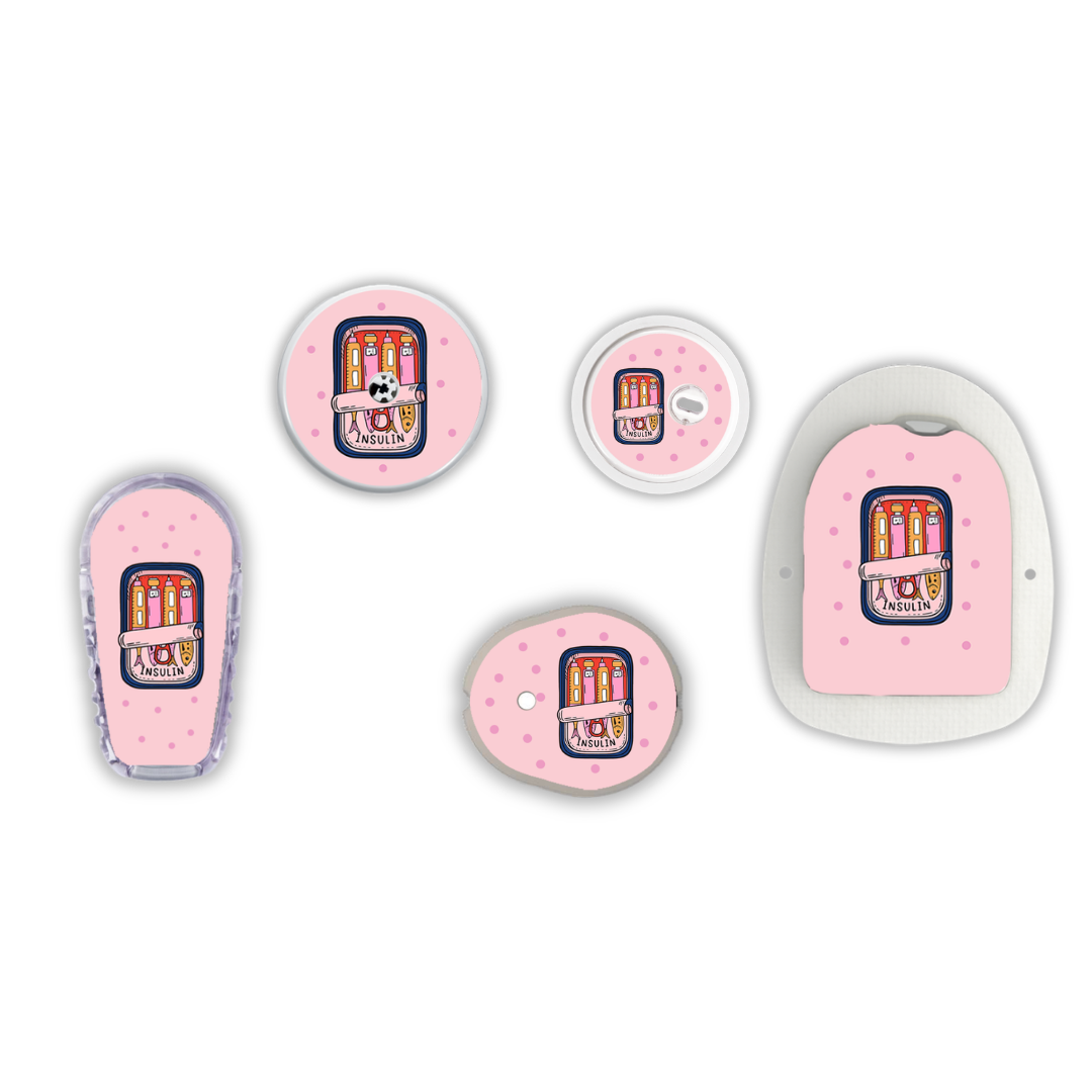 Summer Diabetic Device Sticker 4 Pack