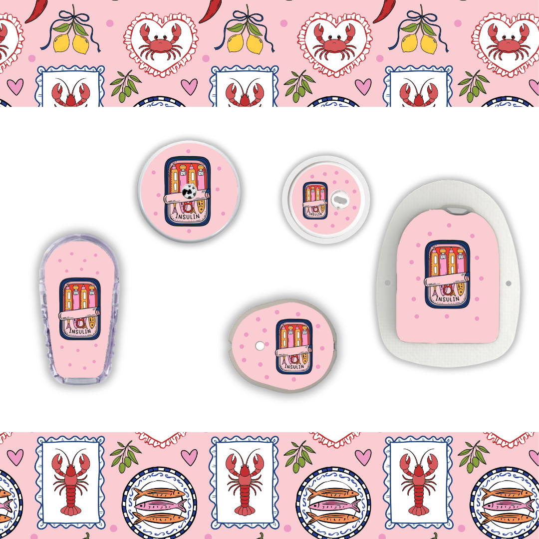 Summer Diabetic Device Sticker 4 Pack