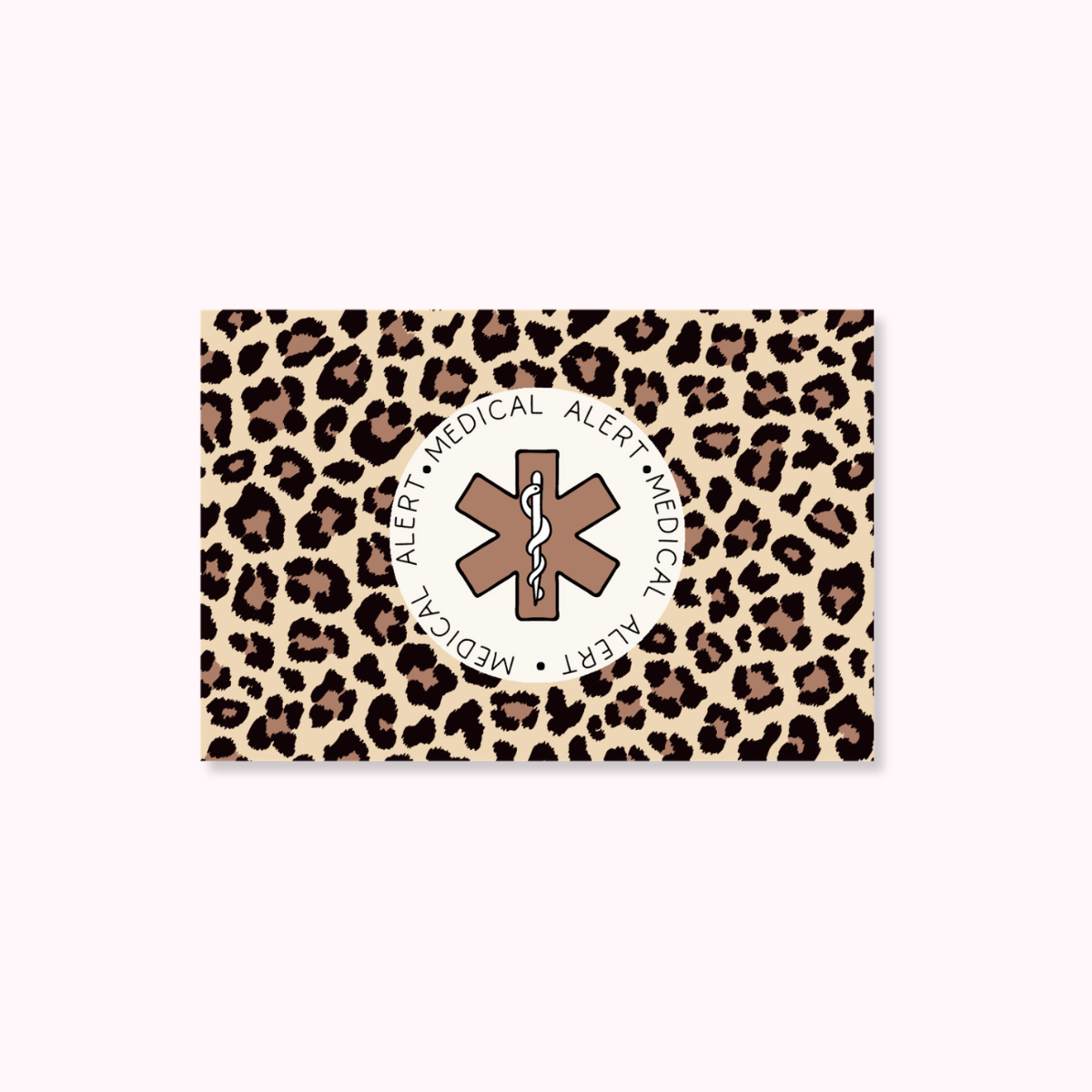 T1D Animal Print Medical Alert Card