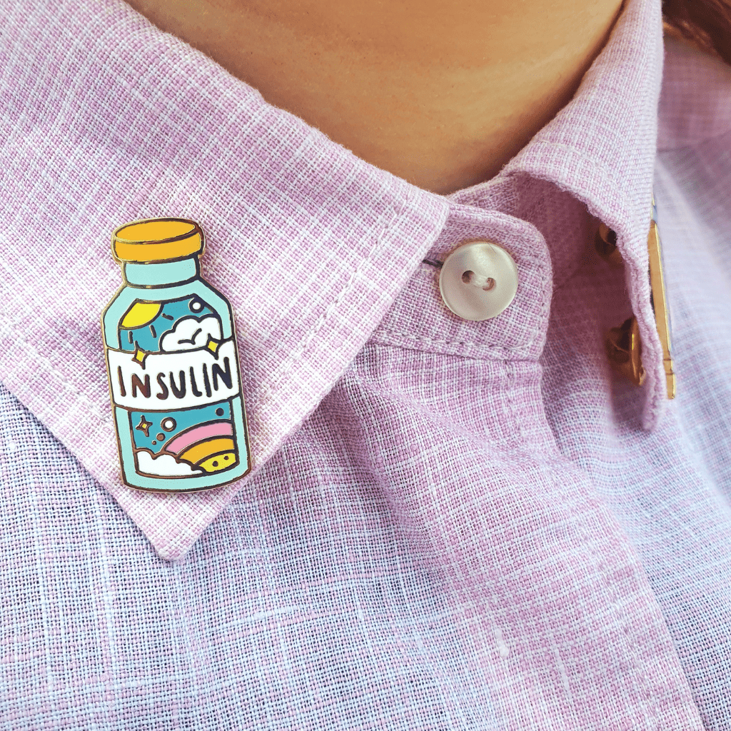 Life in a Vial Insulin Enamel Pin Badge