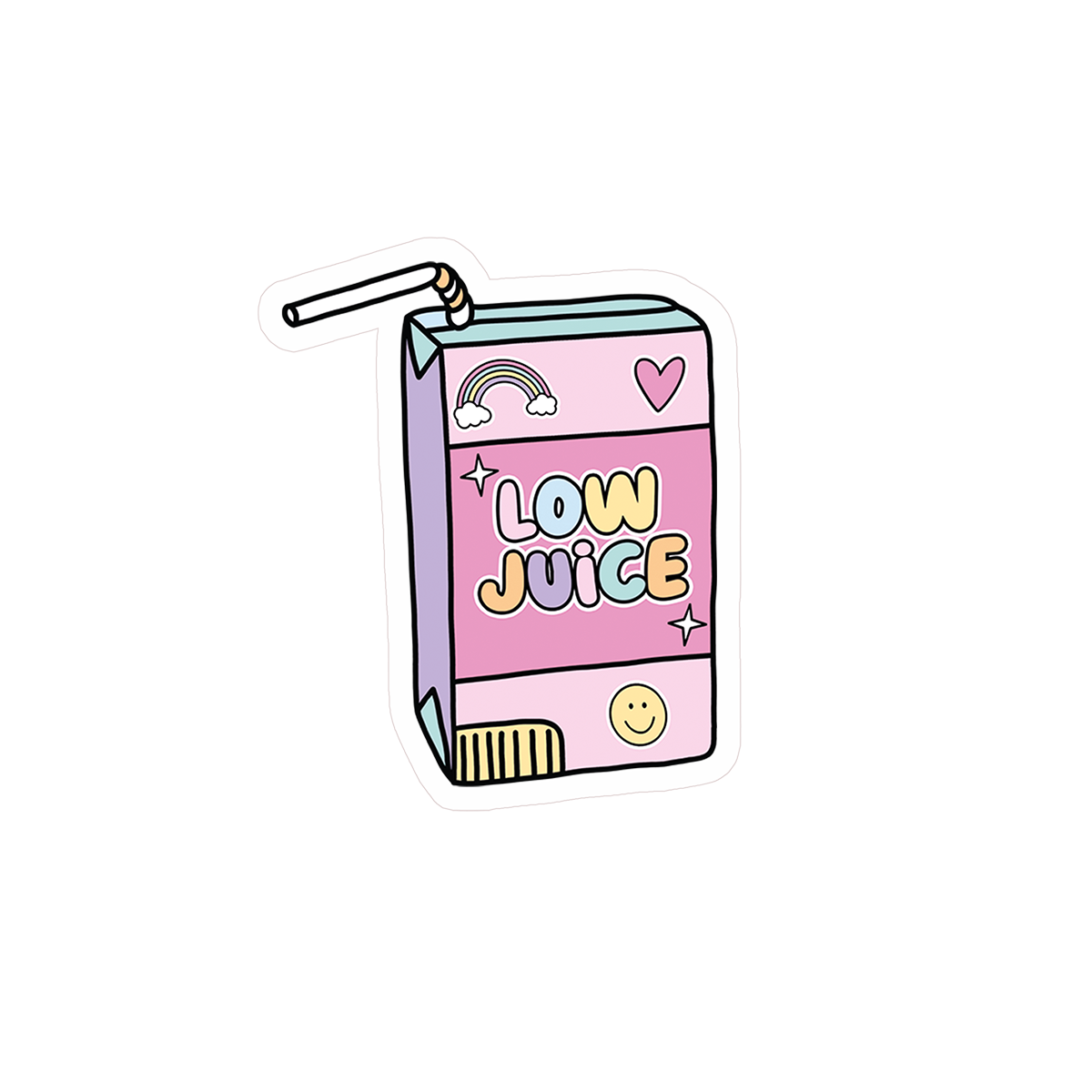 Low Juice Clear Sticker
