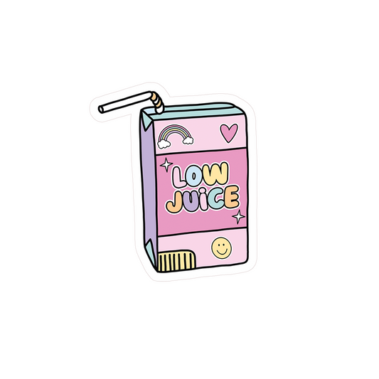 Low Juice Clear Sticker