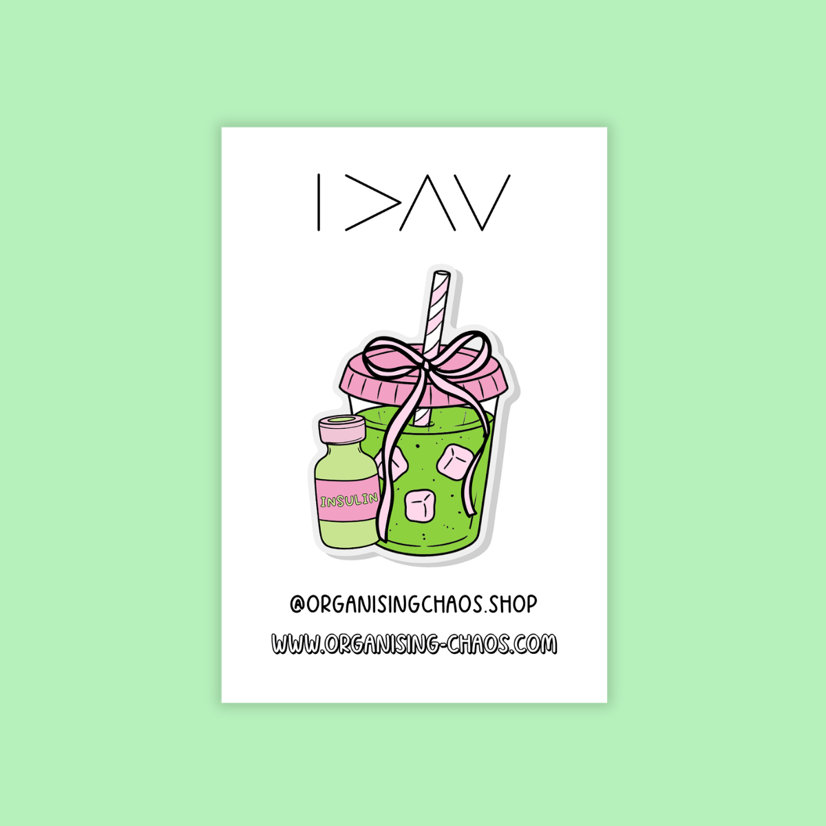 Matcha & Insulin Pin Badge