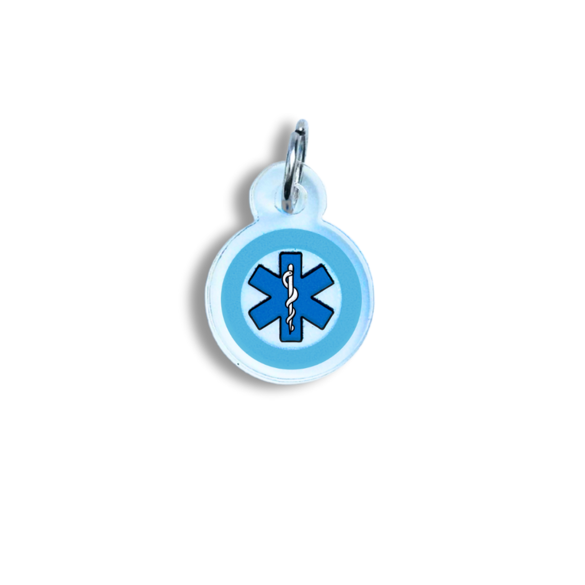 Mini Blue Awareness Medical Alert Charm