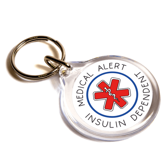 Medical Alert Insulin Dependent Keychain