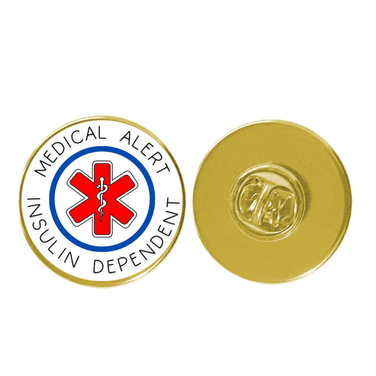 Medical Alert Insulin Dependent Pin Badge