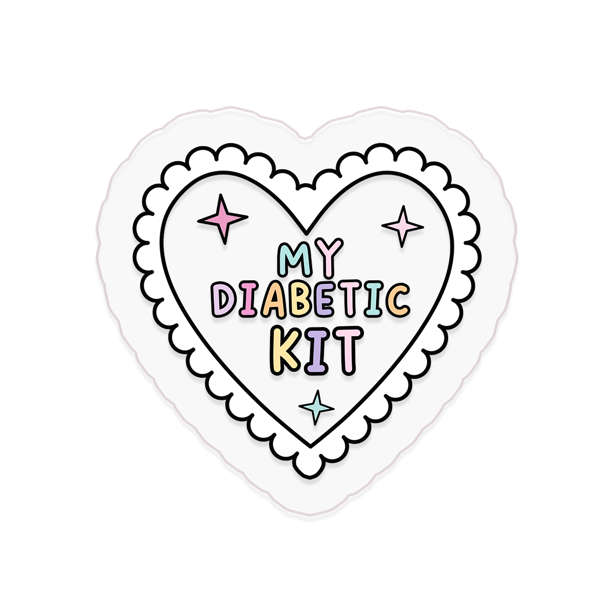My Diabetic Kit Clear Sticker