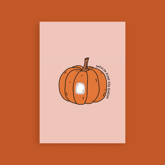 Pumpkin Omnipod Postcard