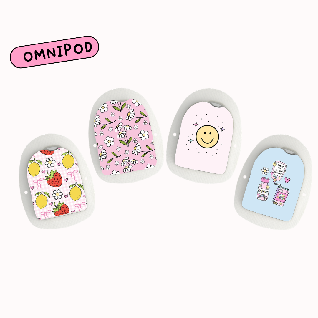Brighten Your Diabetic Device Sticker 4 Pack