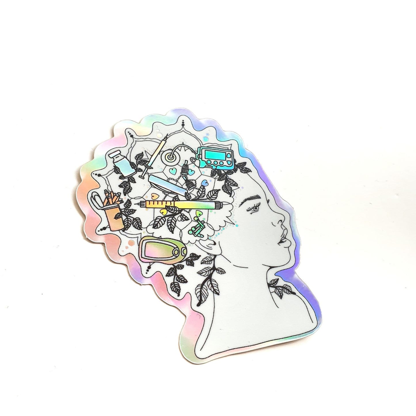 On My Mind Holographic Sticker