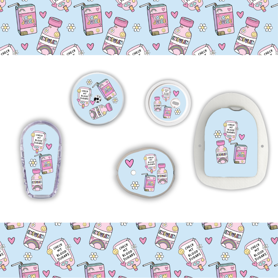 Brighten Your Diabetic Device Sticker 4 Pack