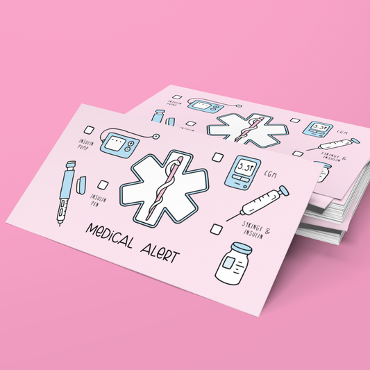 Pink Pick Your Device Medical Alert Card