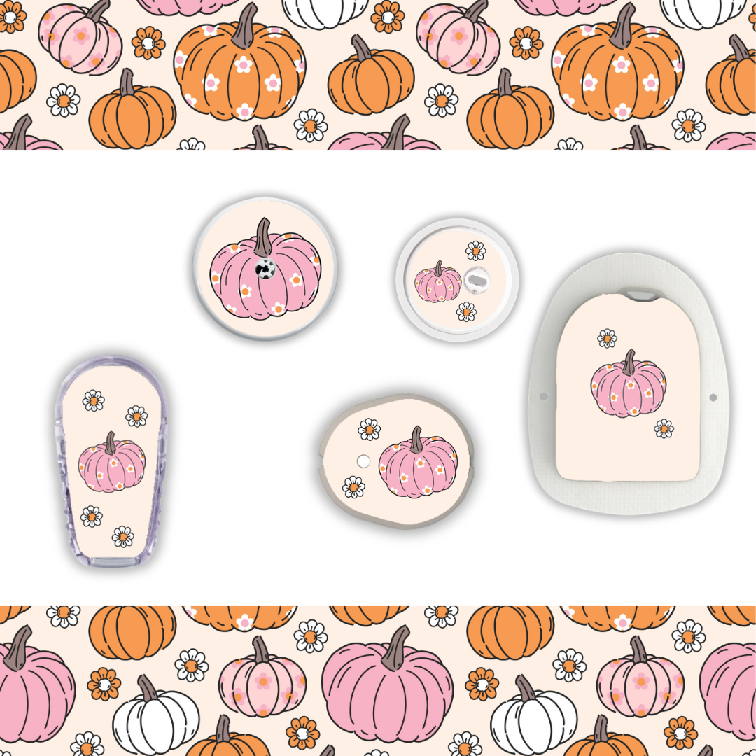 Pink Pumpkin Device Stickers