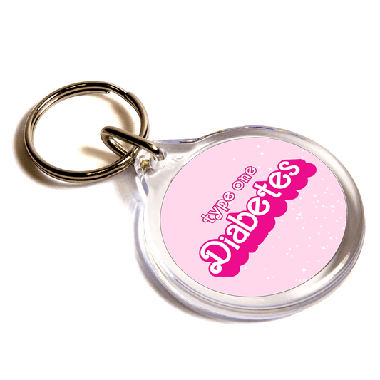 Pink T1D Keychain