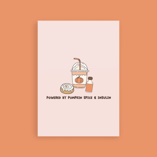 Powered by Pumpkin Spice Postcard