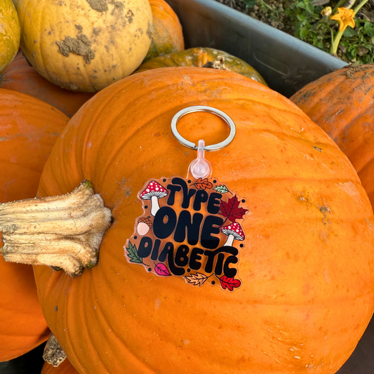 T1D Autumn Clear Keychain