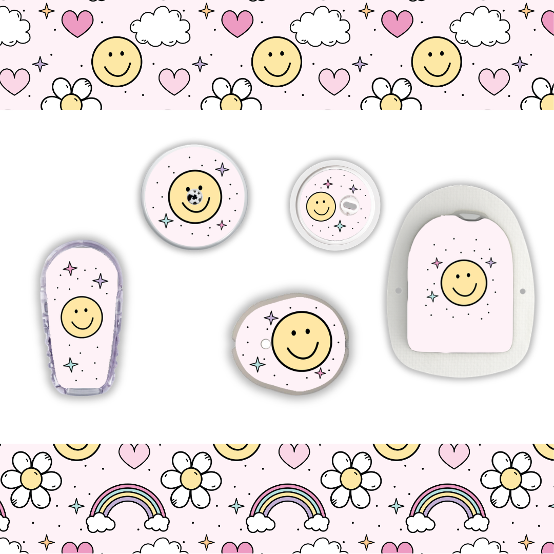 Brighten Your Diabetic Device Sticker 4 Pack