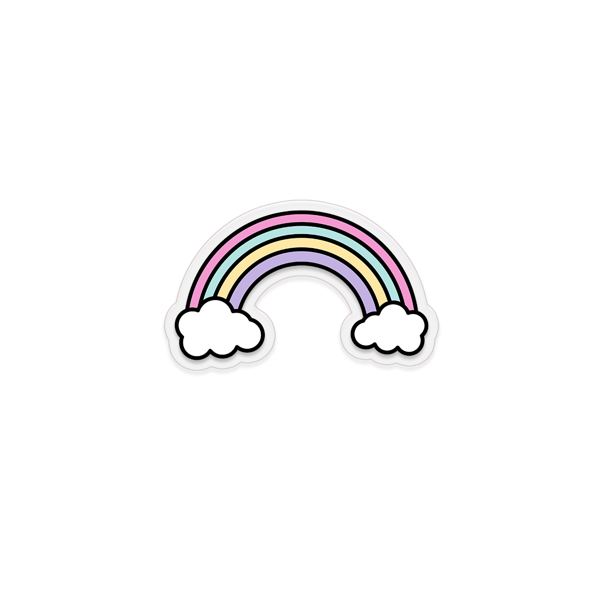 Mini Rainbow Clear Sticker