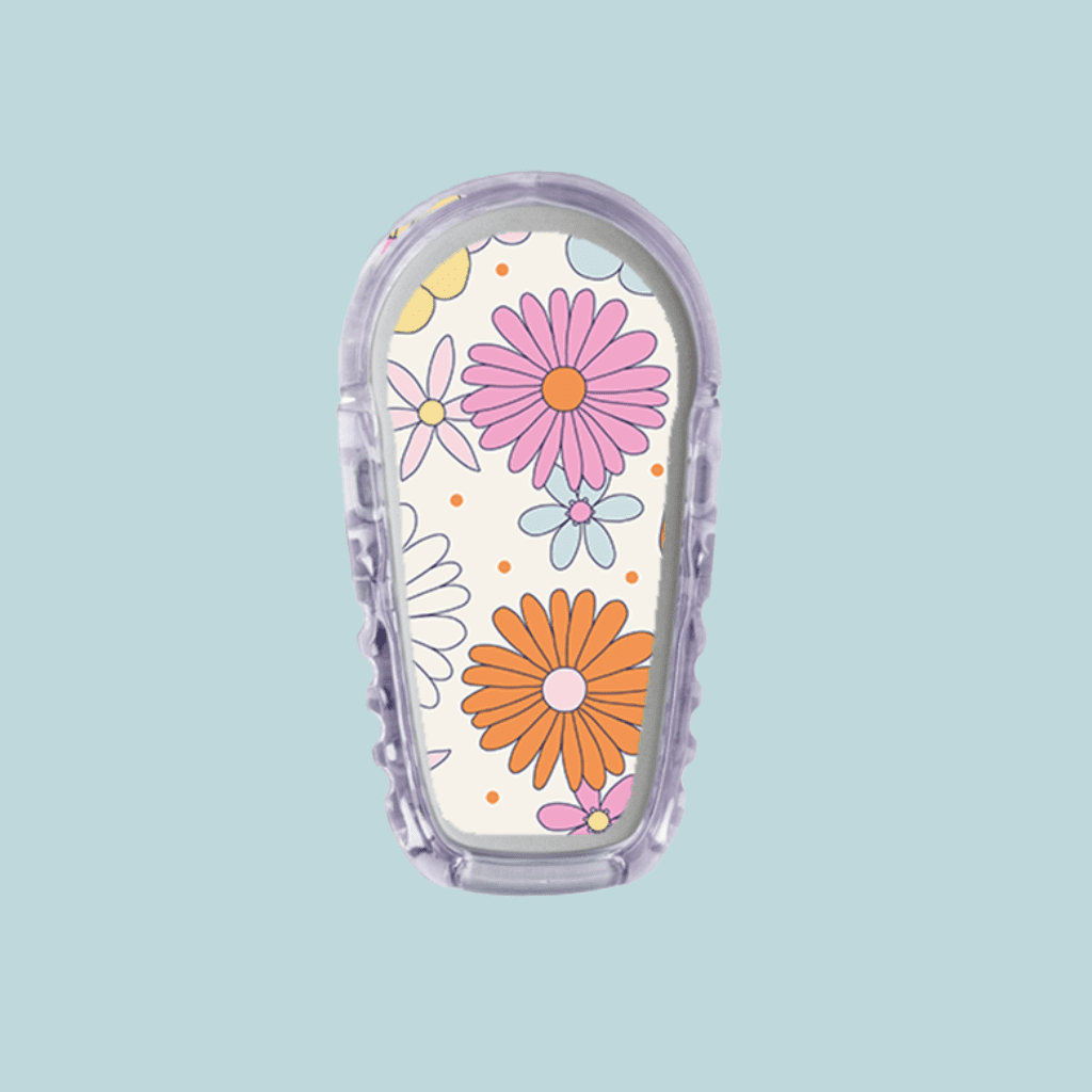 Retro Flowers Dexcom G6/One Sensor Sticker