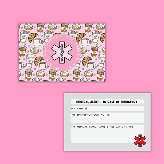 Coffee & Croissants Medical Alert Card