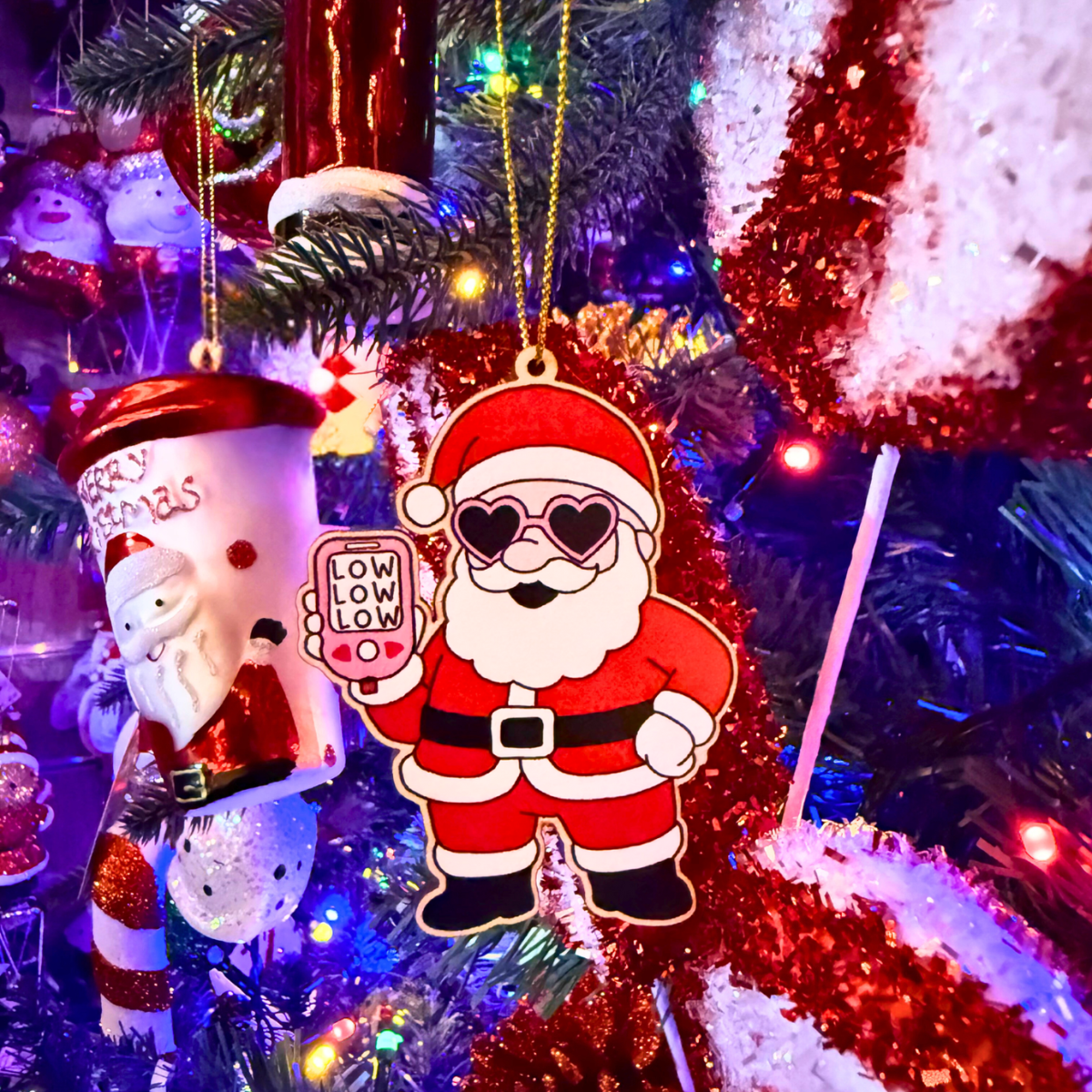 "Low Low Low" Santa Decoration