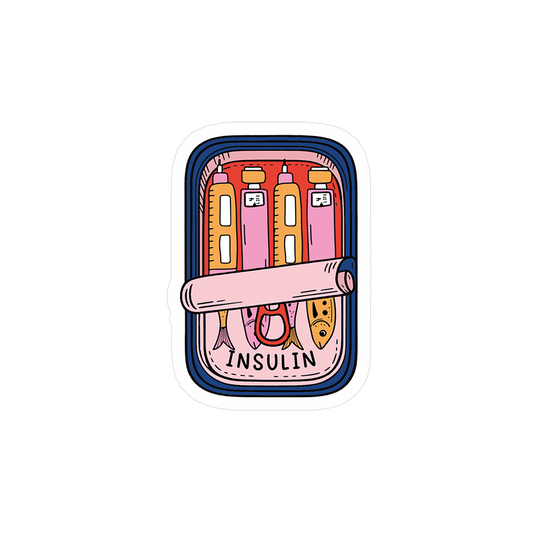 Insulin Sardines Clear Sticker