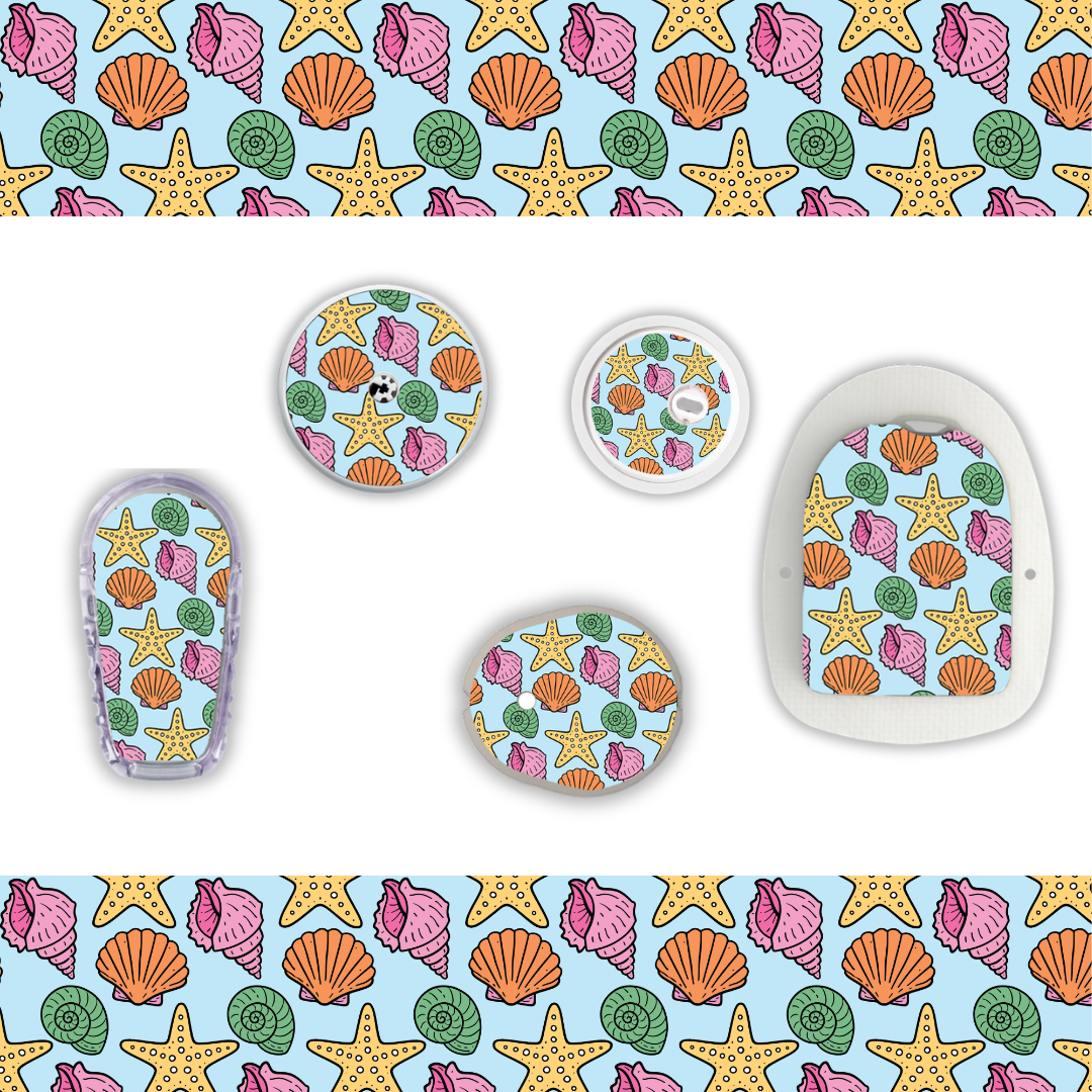 Summer Diabetic Device Sticker 4 Pack