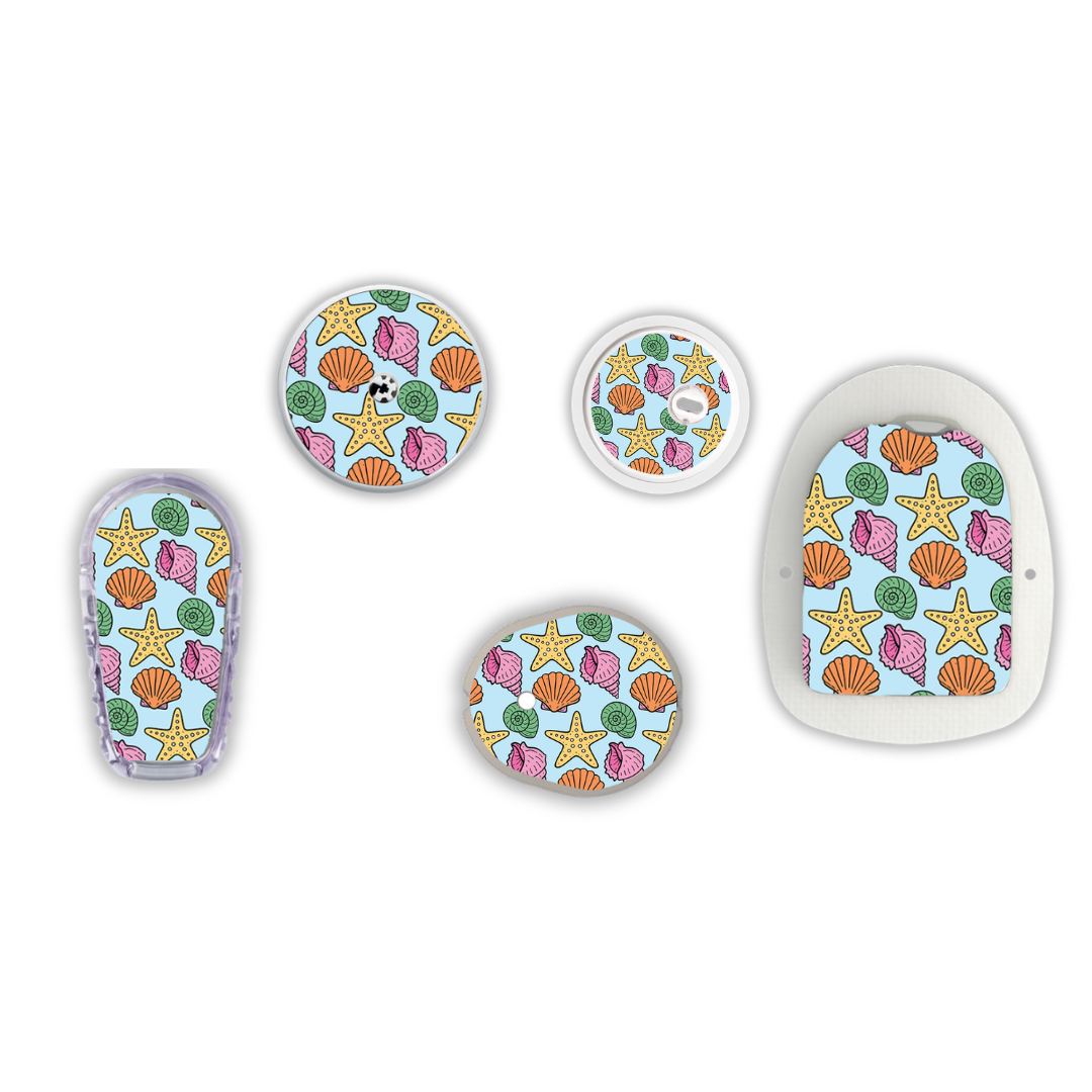 Summer Diabetic Device Sticker 4 Pack