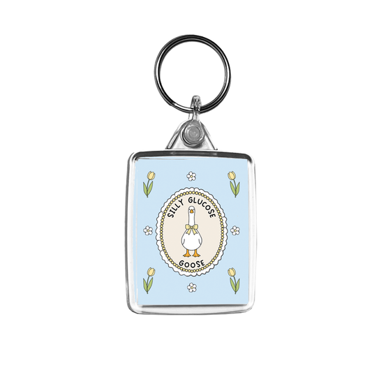 Silly Glucose Goose Keychain