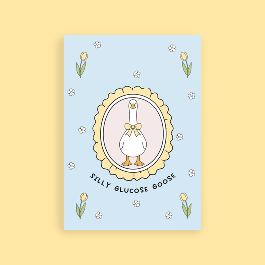 Silly Glucose Goose Postcard