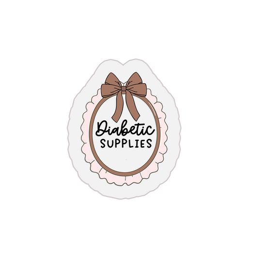 Diabetic Device Bow Clear Sticker