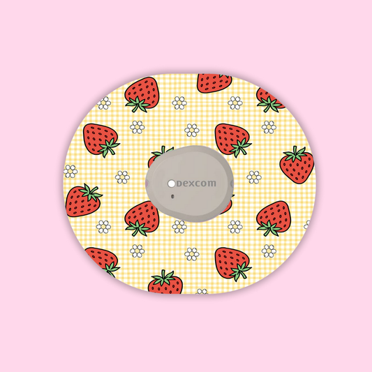Sweet Strawberries Dexcom G7/One+ Patch