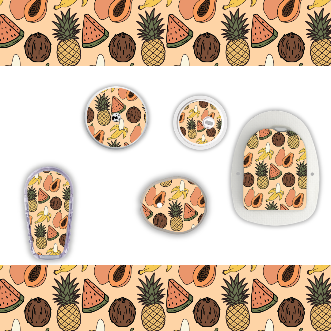 Tropical Fruit Device Stickers