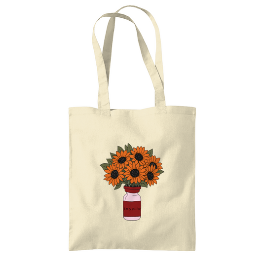 Sunflower Insulin Vase Tote Bag