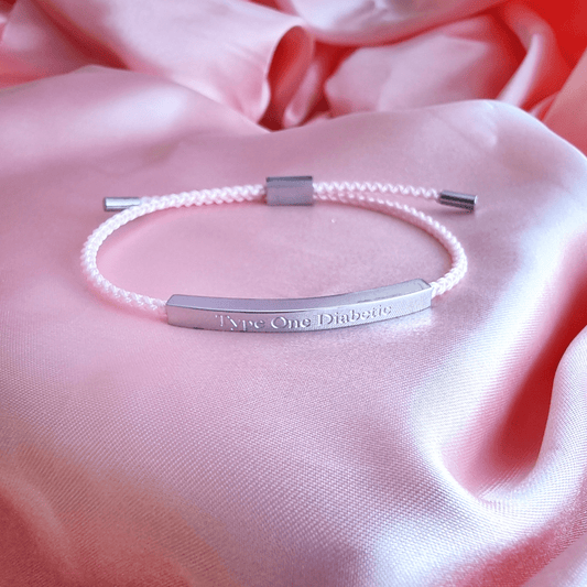 Type One Diabetic Pink Rope Bracelet