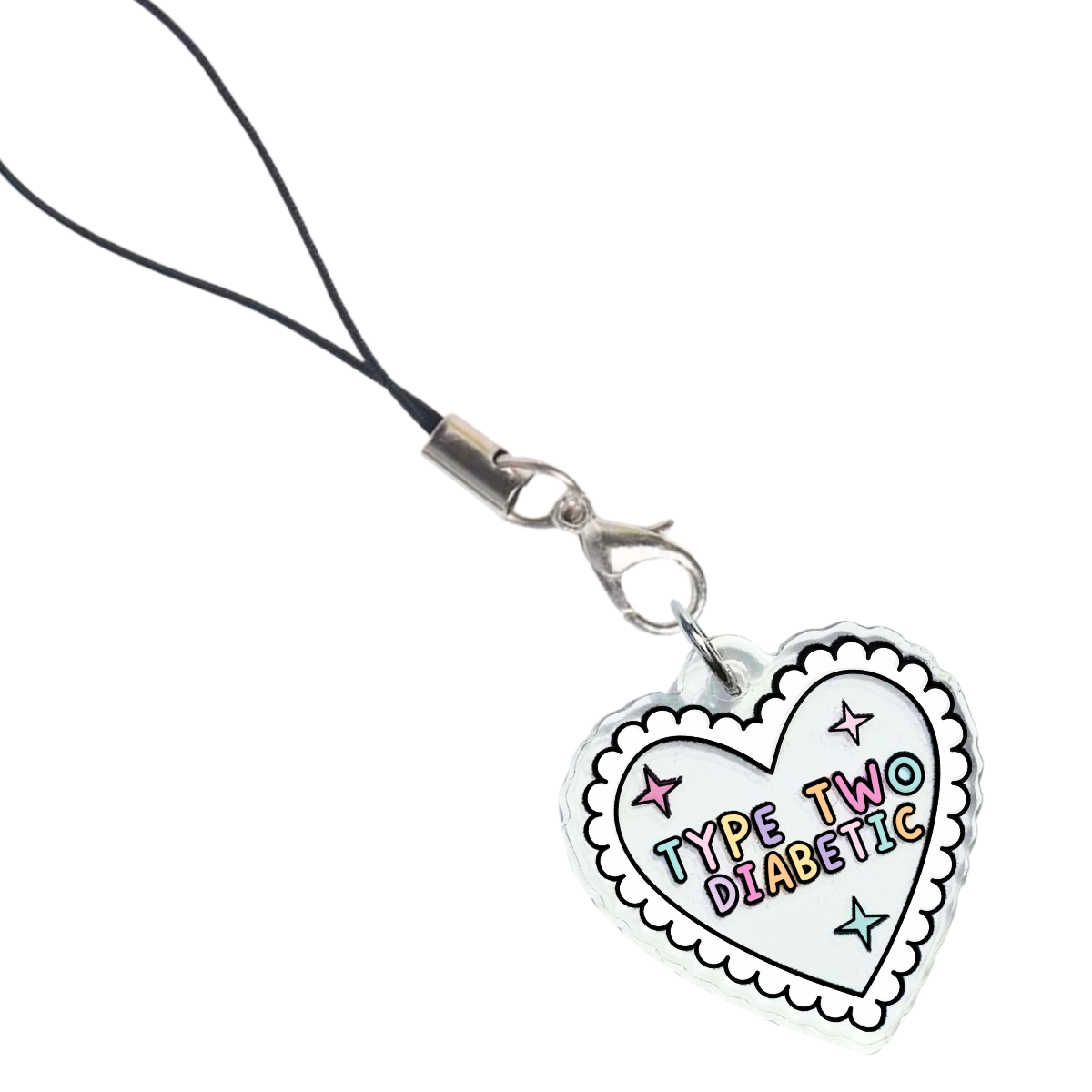 Type Two Diabetic Heart Charm