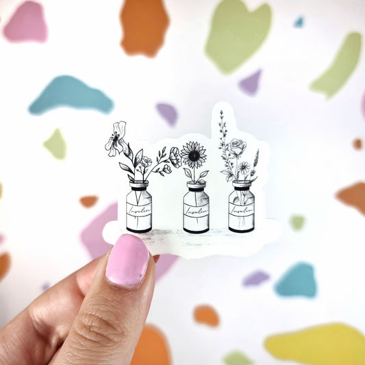 Three Insulin Vases Transparent Sticker