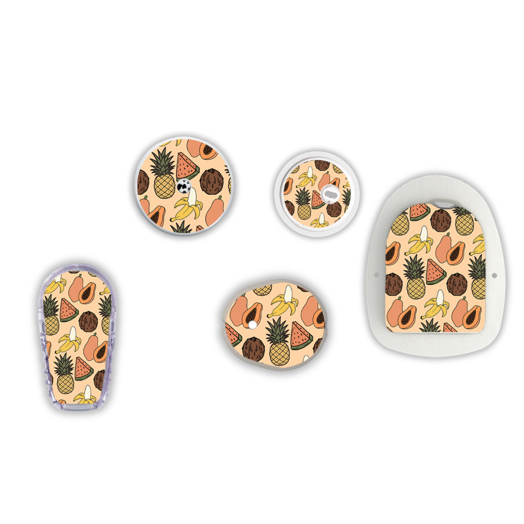 Tropical Fruit Device Stickers