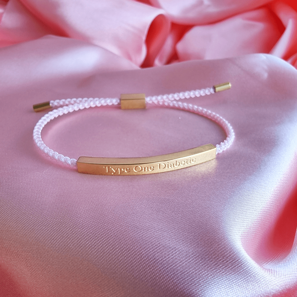 Type One Diabetic Pink Rope Bracelet