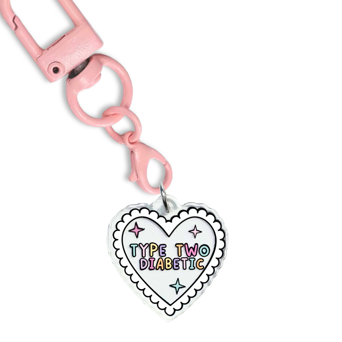 Type Two Diabetic Heart Charm
