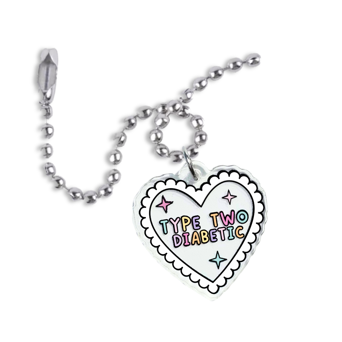 Type Two Diabetic Heart Charm