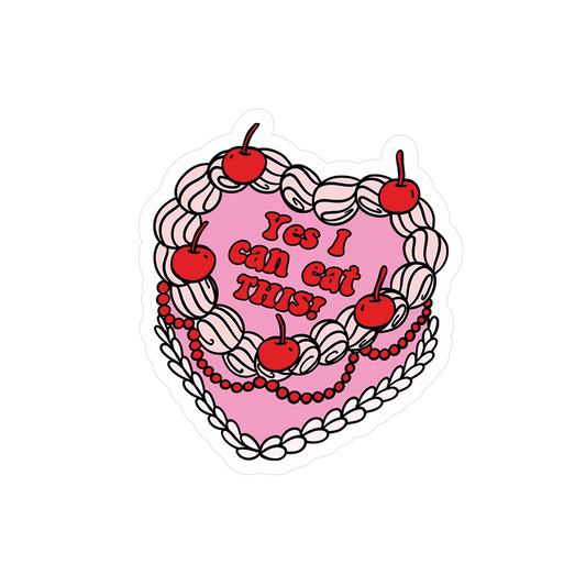 Yes I can Eat This! Clear Sticker